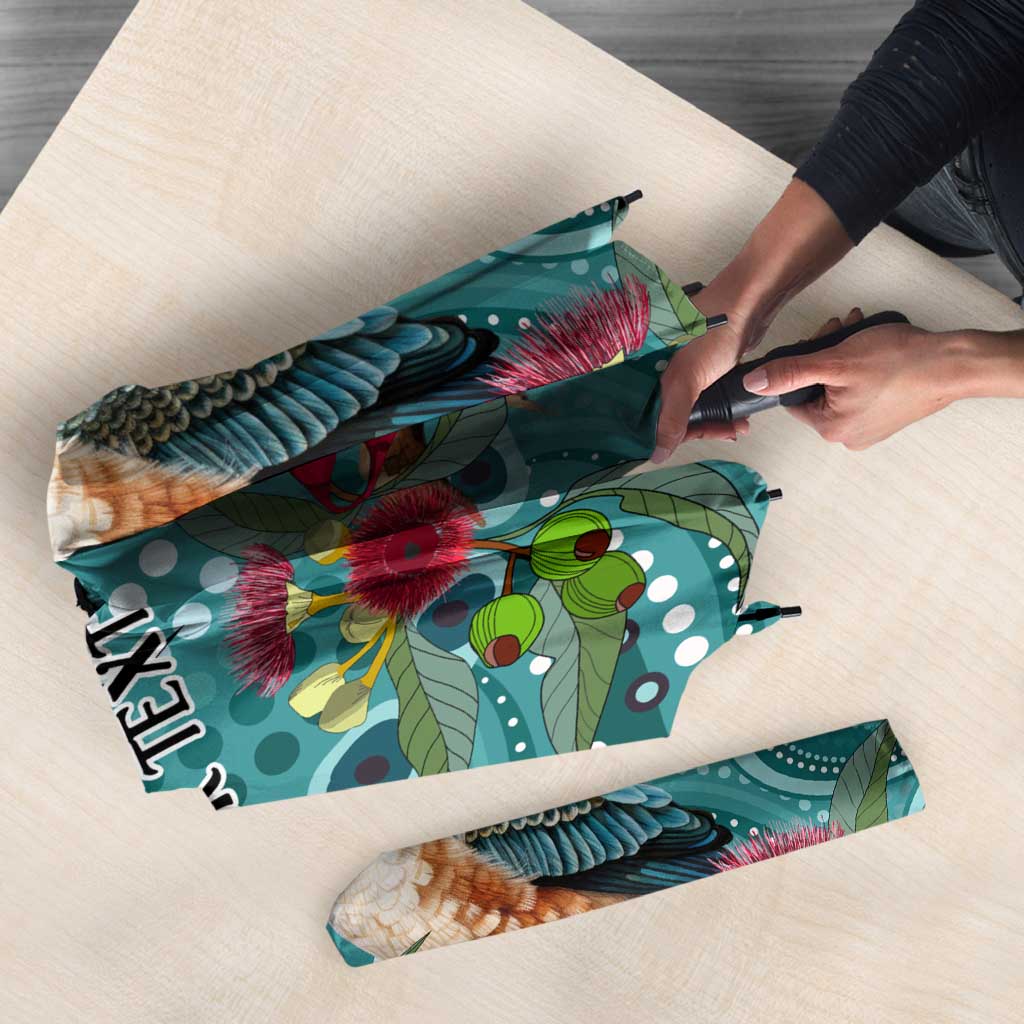 Kookaburra Eucalyptus Personalised Umbrella Aboriginal Australian Dot Painting - Aussie Hoodie