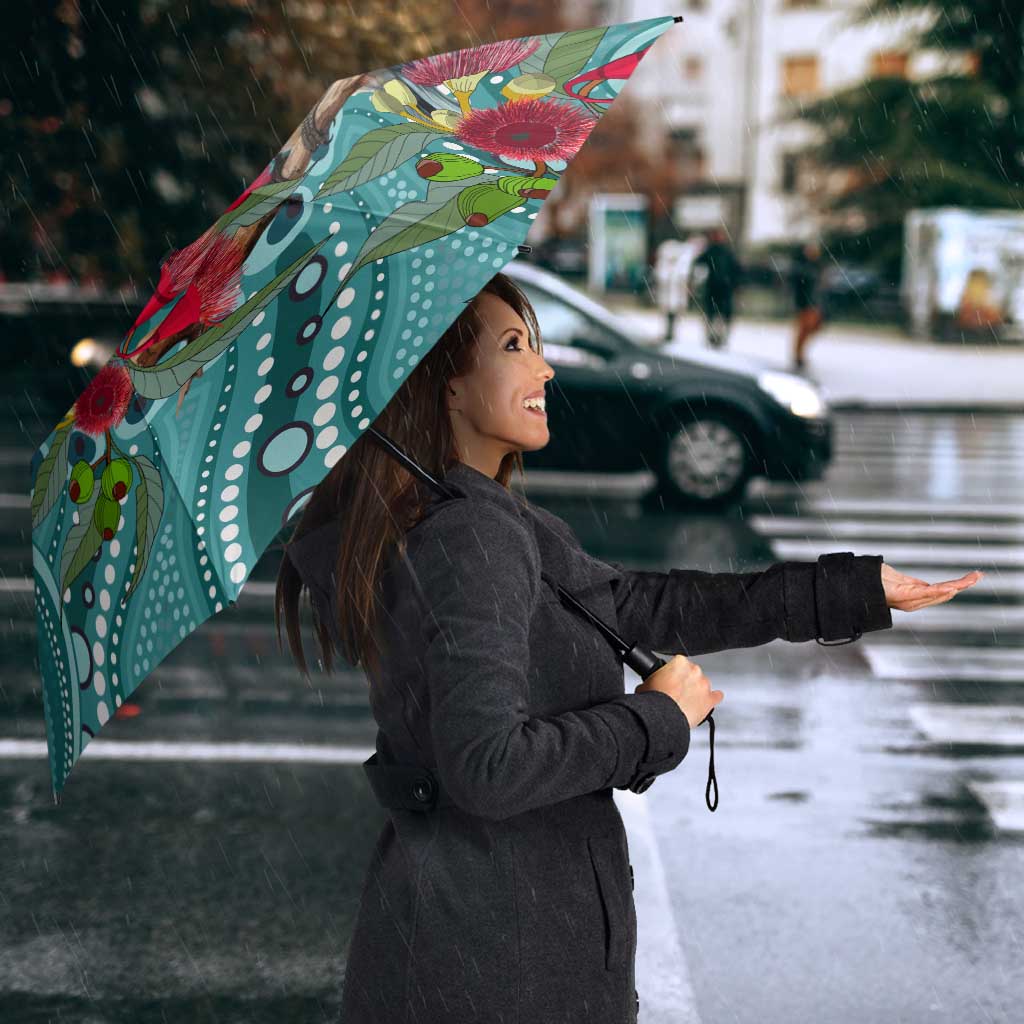 Kookaburra Eucalyptus Personalised Umbrella Aboriginal Australian Dot Painting - Aussie Hoodie