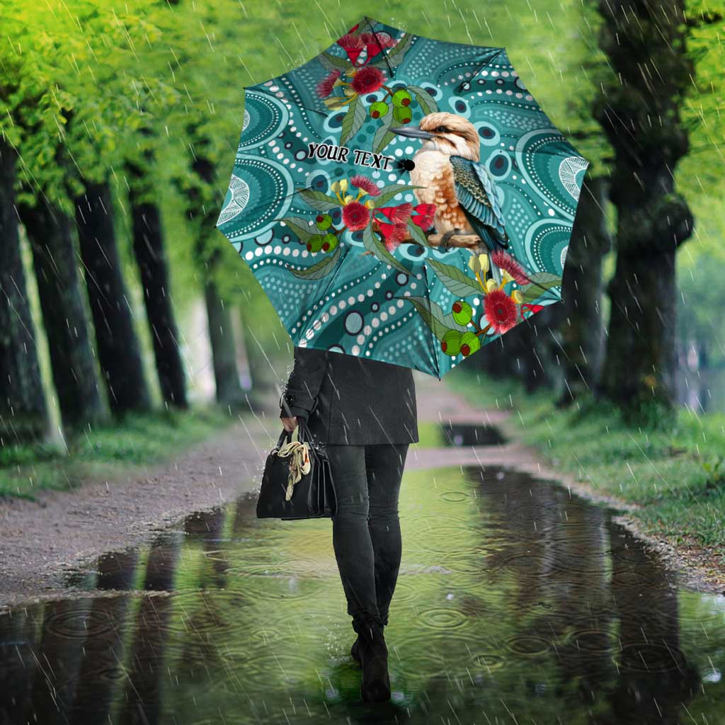 Kookaburra Eucalyptus Personalised Umbrella Aboriginal Australian Dot Painting - Aussie Hoodie