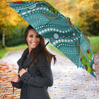 Kookaburra Eucalyptus Personalised Umbrella Aboriginal Australian Dot Painting - Aussie Hoodie