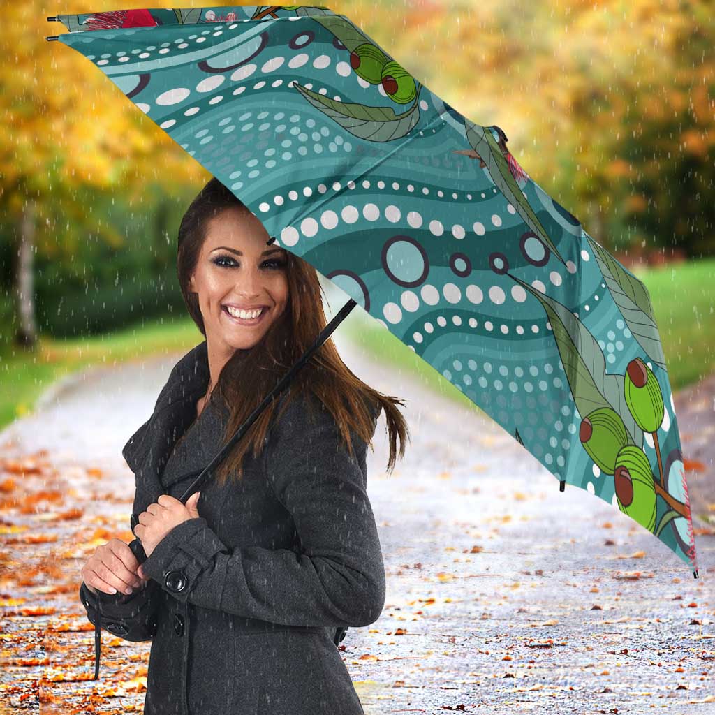 Kookaburra Eucalyptus Personalised Umbrella Aboriginal Australian Dot Painting - Aussie Hoodie