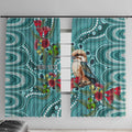 Kookaburra Eucalyptus Personalised Window Curtain Aboriginal Australian Dot Painting - Aussie Hoodie