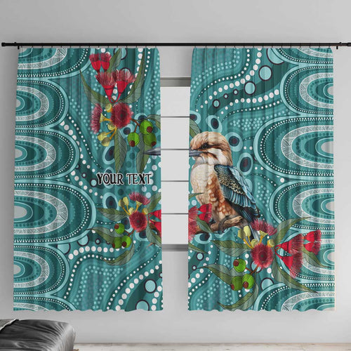 Kookaburra Eucalyptus Personalised Window Curtain Aboriginal Australian Dot Painting - Aussie Hoodie