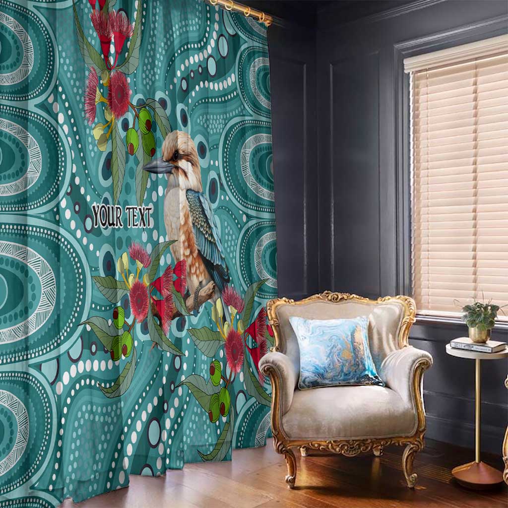 Kookaburra Eucalyptus Personalised Window Curtain Aboriginal Australian Dot Painting - Aussie Hoodie