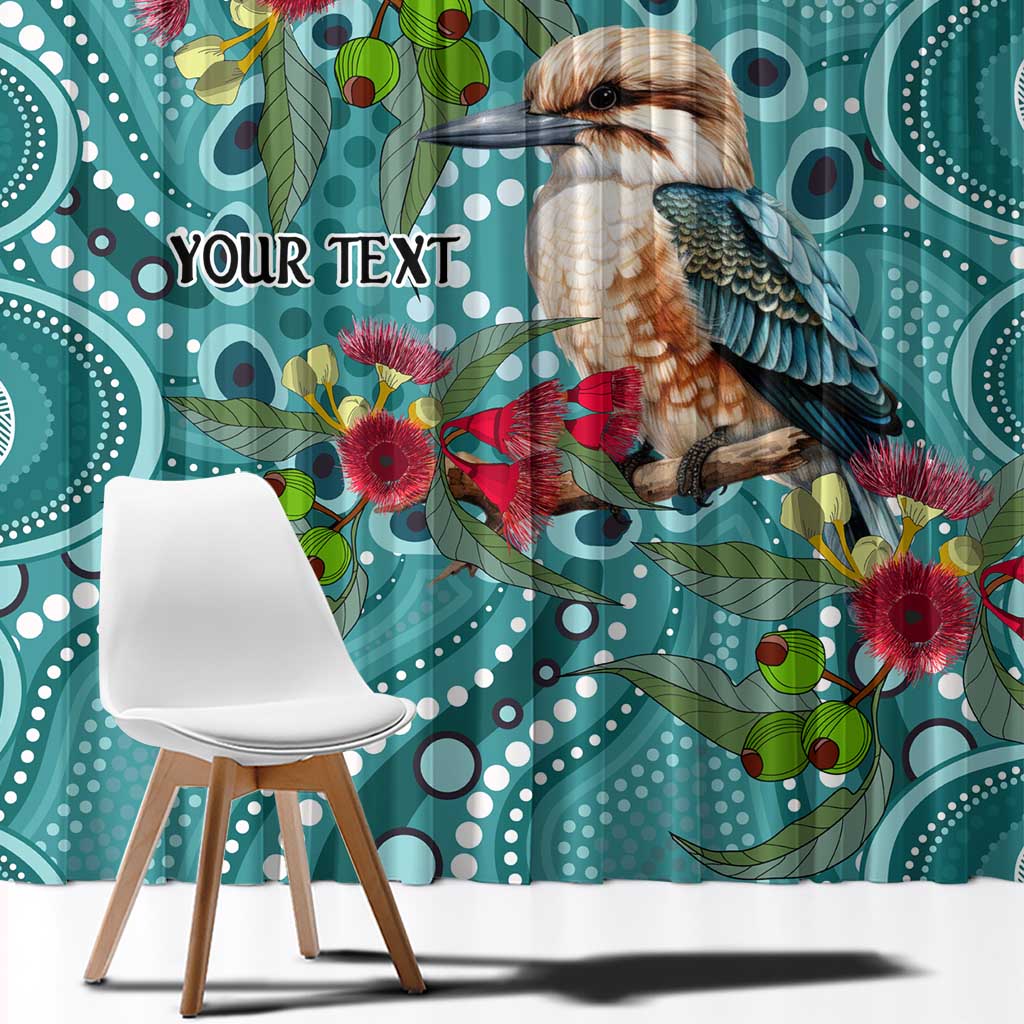 Kookaburra Eucalyptus Personalised Window Curtain Aboriginal Australian Dot Painting - Aussie Hoodie