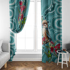 Kookaburra Eucalyptus Personalised Window Curtain Aboriginal Australian Dot Painting - Aussie Hoodie