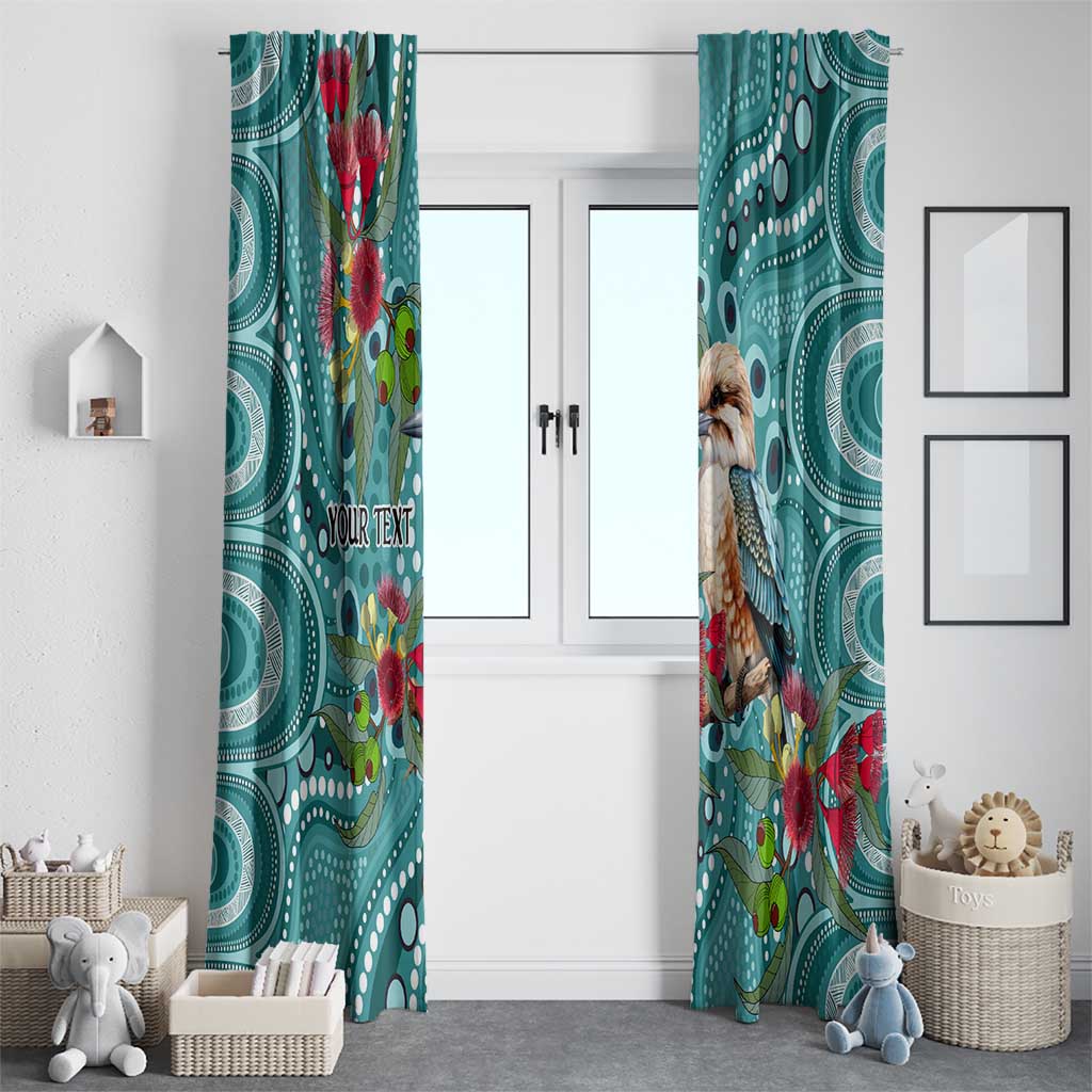 Kookaburra Eucalyptus Personalised Window Curtain Aboriginal Australian Dot Painting - Aussie Hoodie