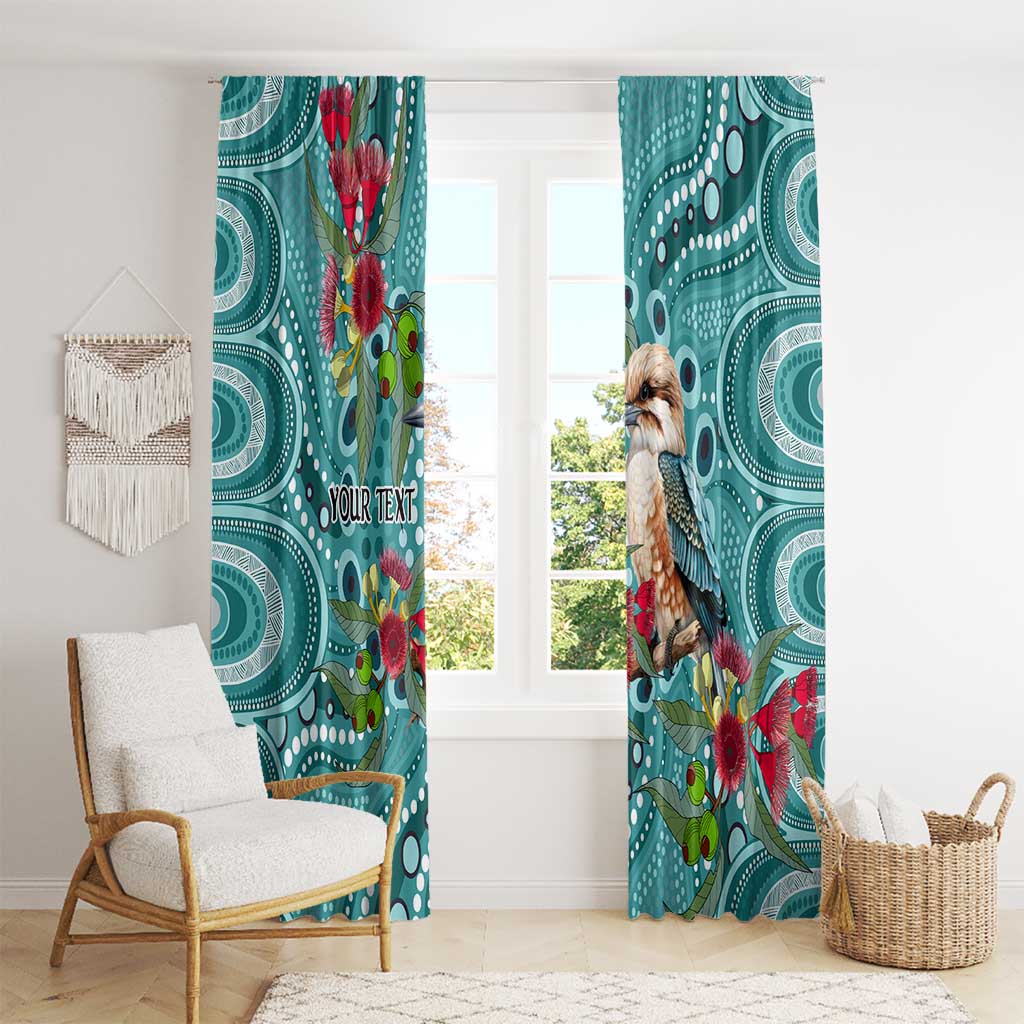 Kookaburra Eucalyptus Personalised Window Curtain Aboriginal Australian Dot Painting - Aussie Hoodie