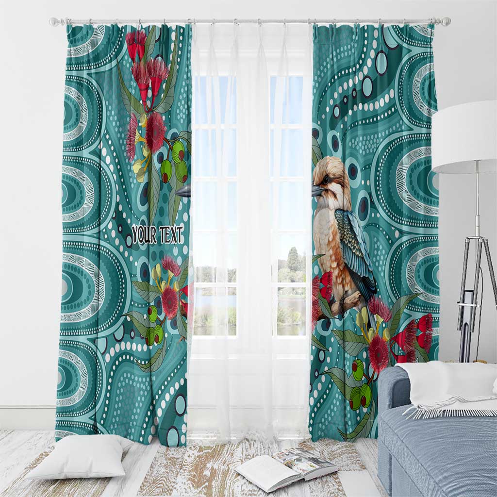 Kookaburra Eucalyptus Personalised Window Curtain Aboriginal Australian Dot Painting - Aussie Hoodie