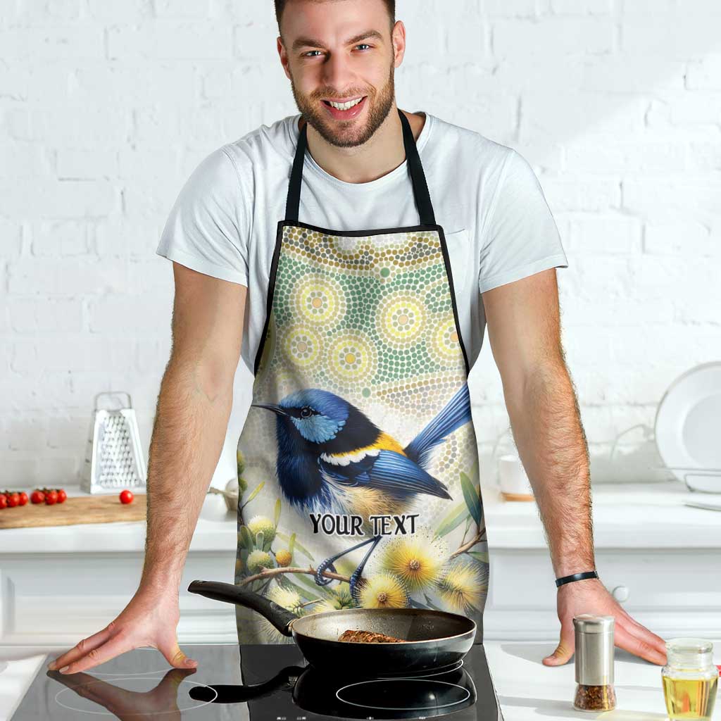 Splendid Fairy-wren Personalised Apron Aboriginal Australian Dot Painting - Aussie Hoodie