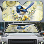 Splendid Fairy-wren Personalised Auto Sun Shade Aboriginal Australian Dot Painting - Aussie Hoodie