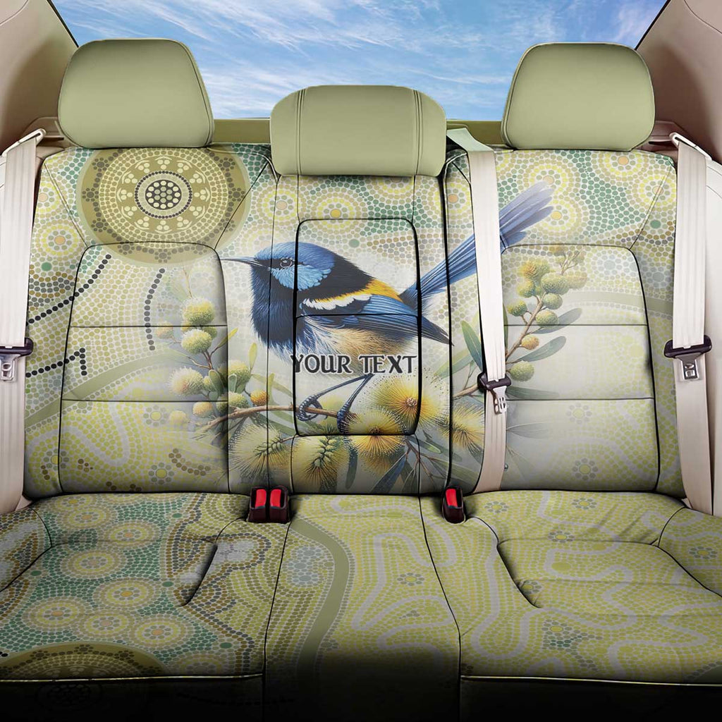 Splendid Fairy-wren Personalised Back Car Seat Cover Aboriginal Australian Dot Painting - Aussie Hoodie