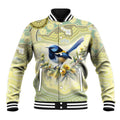 Splendid Fairy-wren Personalised Baseball Jacket Aboriginal Australian Dot Painting - Aussie Hoodie