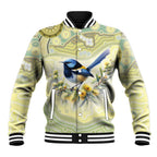 Splendid Fairy-wren Personalised Baseball Jacket Aboriginal Australian Dot Painting - Aussie Hoodie