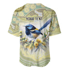 Splendid Fairy-wren Personalised Baseball Jersey Aboriginal Australian Dot Painting - Aussie Hoodie