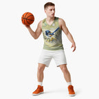 Splendid Fairy-wren Personalised Basketball Jersey Aboriginal Australian Dot Painting - Aussie Hoodie