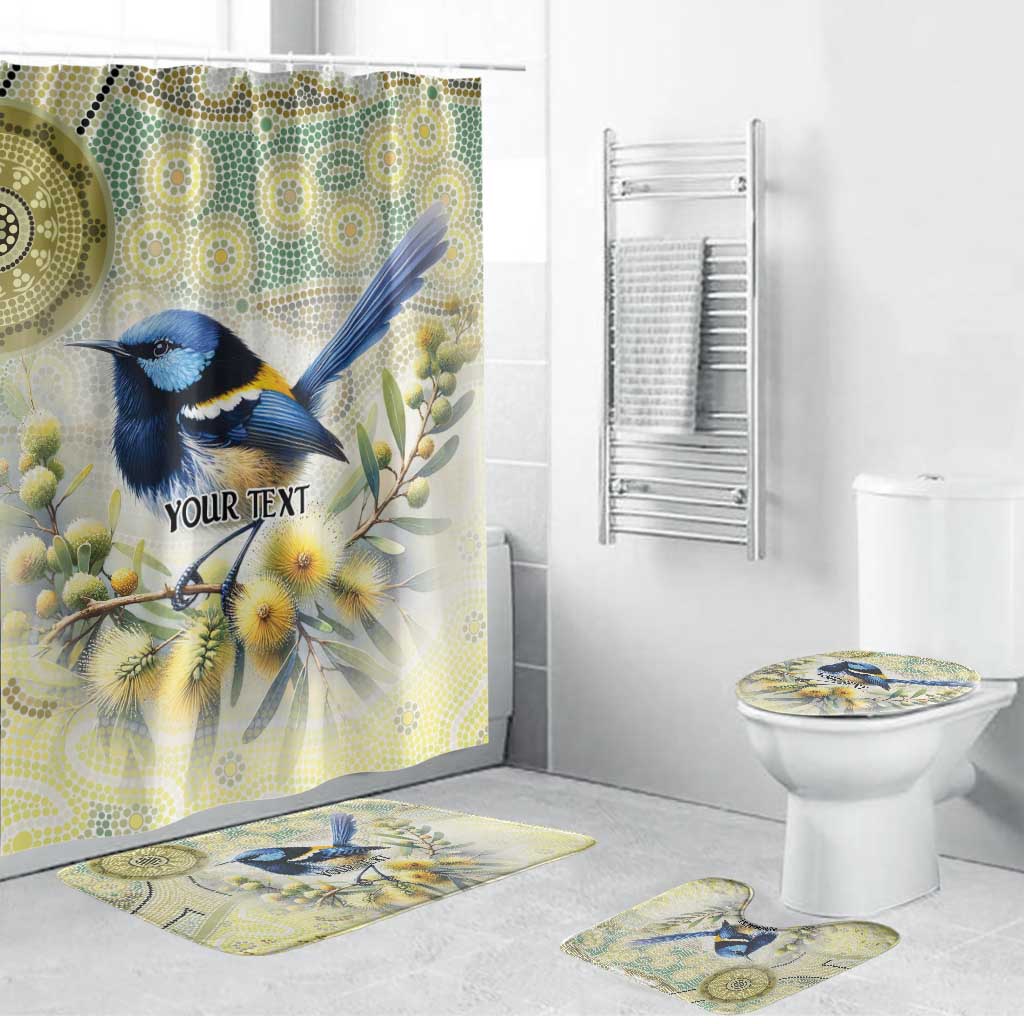Splendid Fairy-wren Personalised Bathroom Set Aboriginal Australian Dot Painting - Aussie Hoodie
