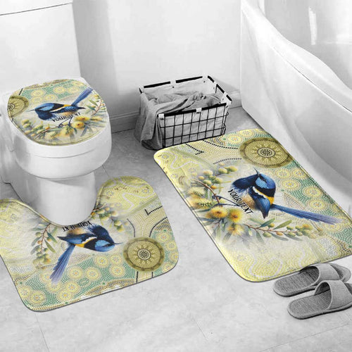 Splendid Fairy-wren Personalised Bathroom Set Aboriginal Australian Dot Painting - Aussie Hoodie