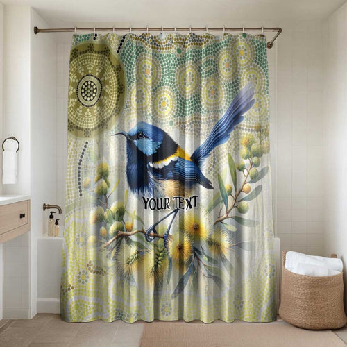 Splendid Fairy-wren Personalised Bathroom Set Aboriginal Australian Dot Painting - Aussie Hoodie
