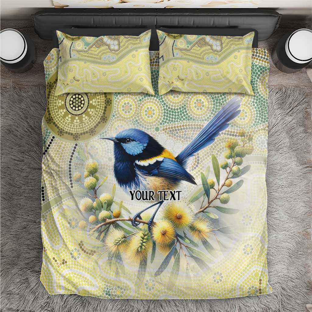 Splendid Fairy-wren Personalised Bedding Set Aboriginal Australian Dot Painting - Aussie Hoodie