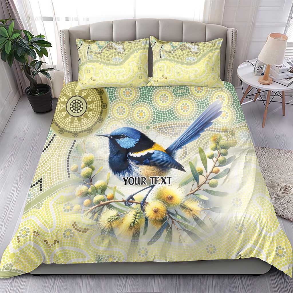 Splendid Fairy-wren Personalised Bedding Set Aboriginal Australian Dot Painting - Aussie Hoodie