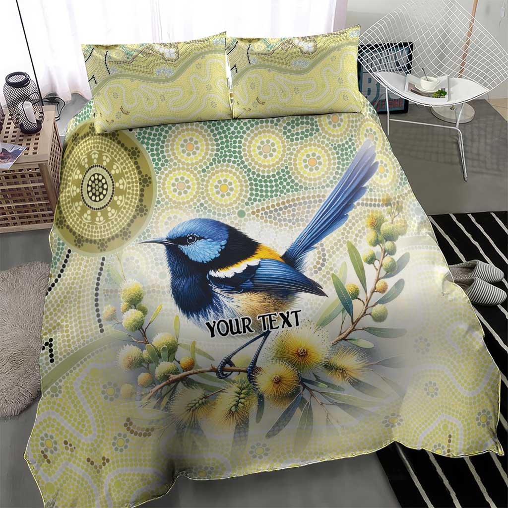 Splendid Fairy-wren Personalised Bedding Set Aboriginal Australian Dot Painting - Aussie Hoodie