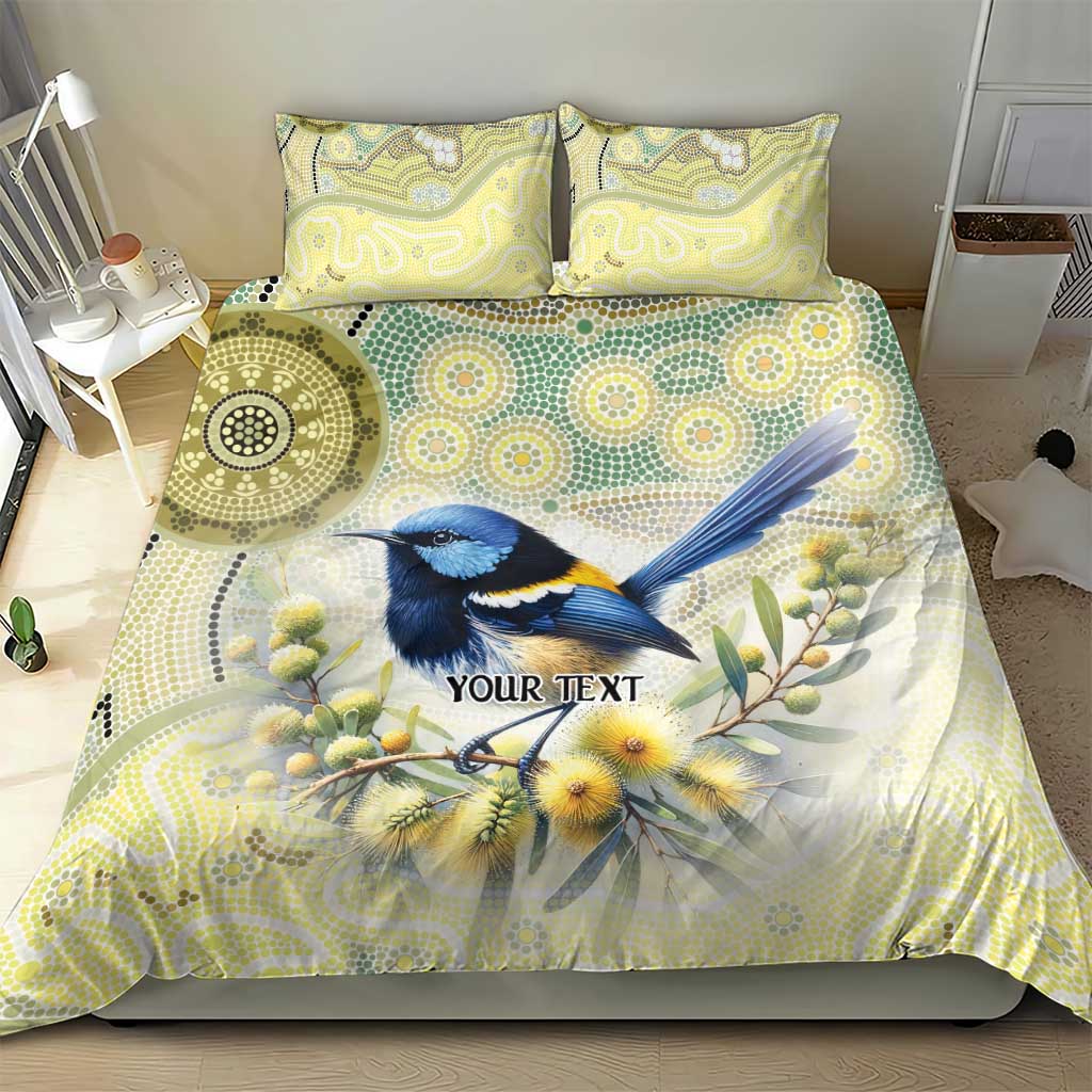 Splendid Fairy-wren Personalised Bedding Set Aboriginal Australian Dot Painting - Aussie Hoodie