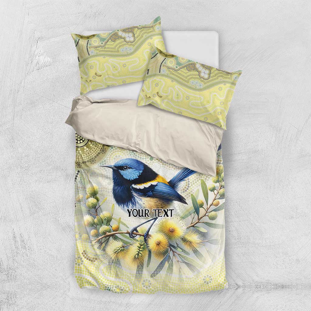 Splendid Fairy-wren Personalised Bedding Set Aboriginal Australian Dot Painting - Aussie Hoodie