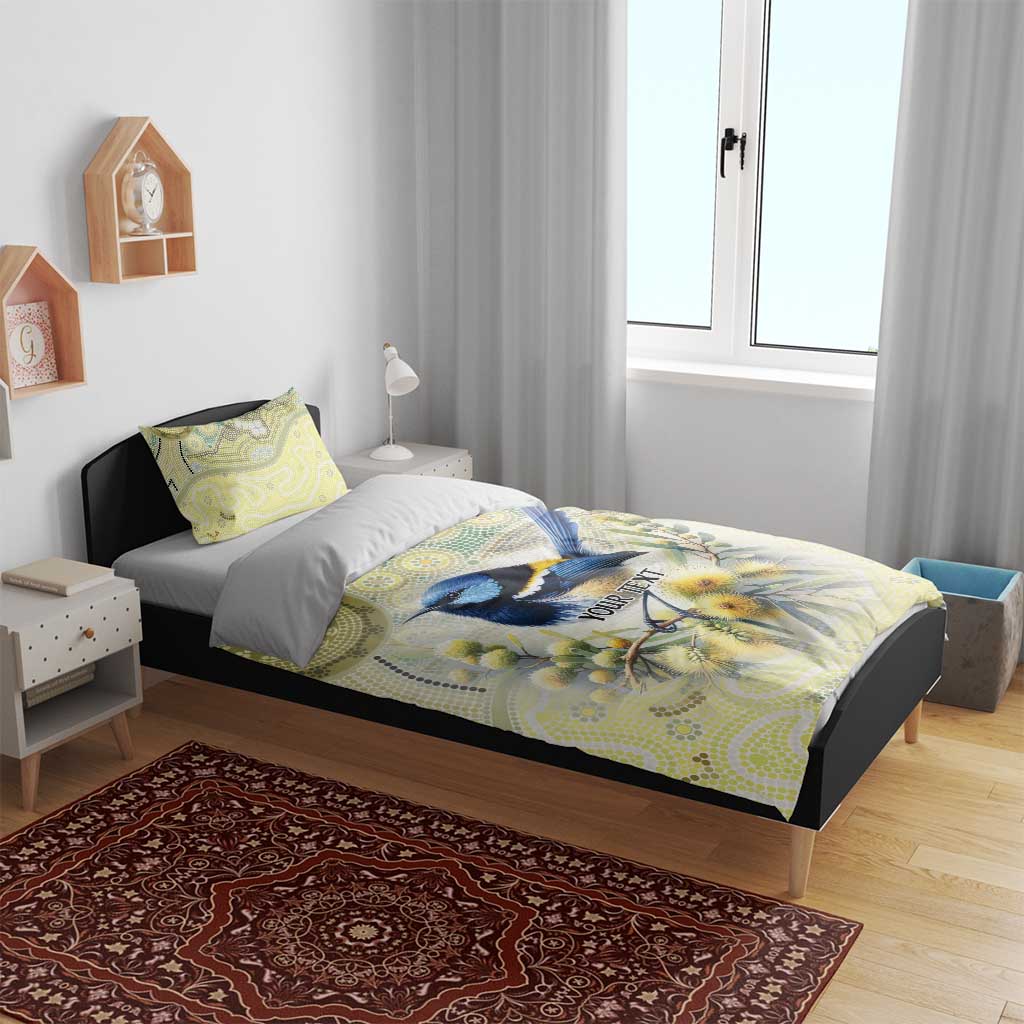 Splendid Fairy-wren Personalised Bedding Set Aboriginal Australian Dot Painting - Aussie Hoodie