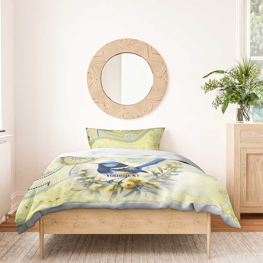Splendid Fairy-wren Personalised Bedding Set Aboriginal Australian Dot Painting - Aussie Hoodie