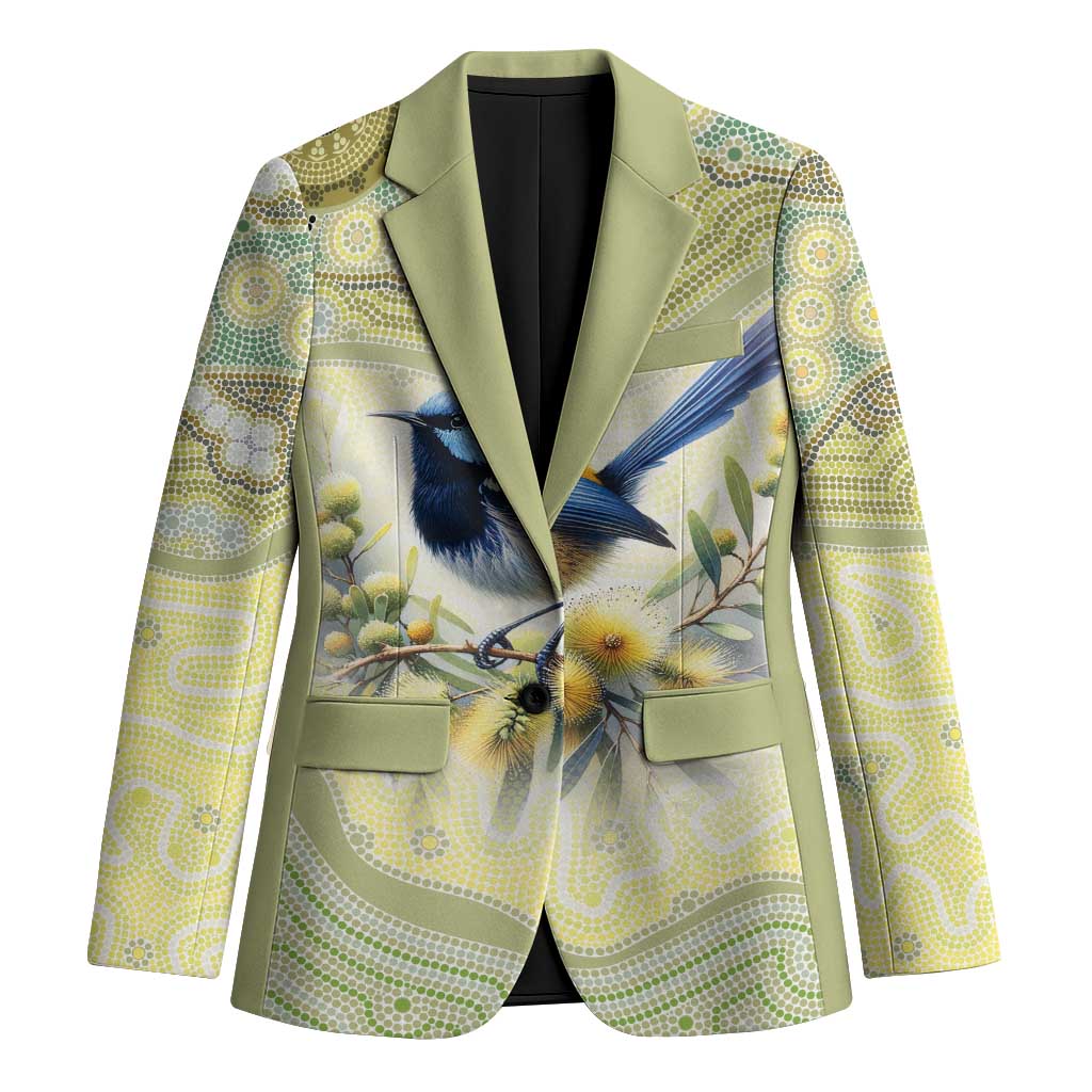 Splendid Fairy-wren Personalised Blazer Aboriginal Australian Dot Painting - Aussie Hoodie