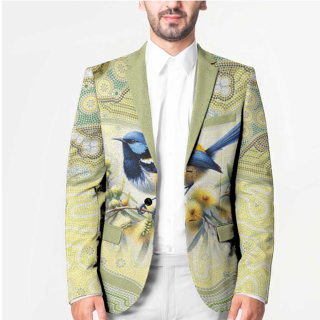 Splendid Fairy-wren Personalised Blazer Aboriginal Australian Dot Painting - Aussie Hoodie