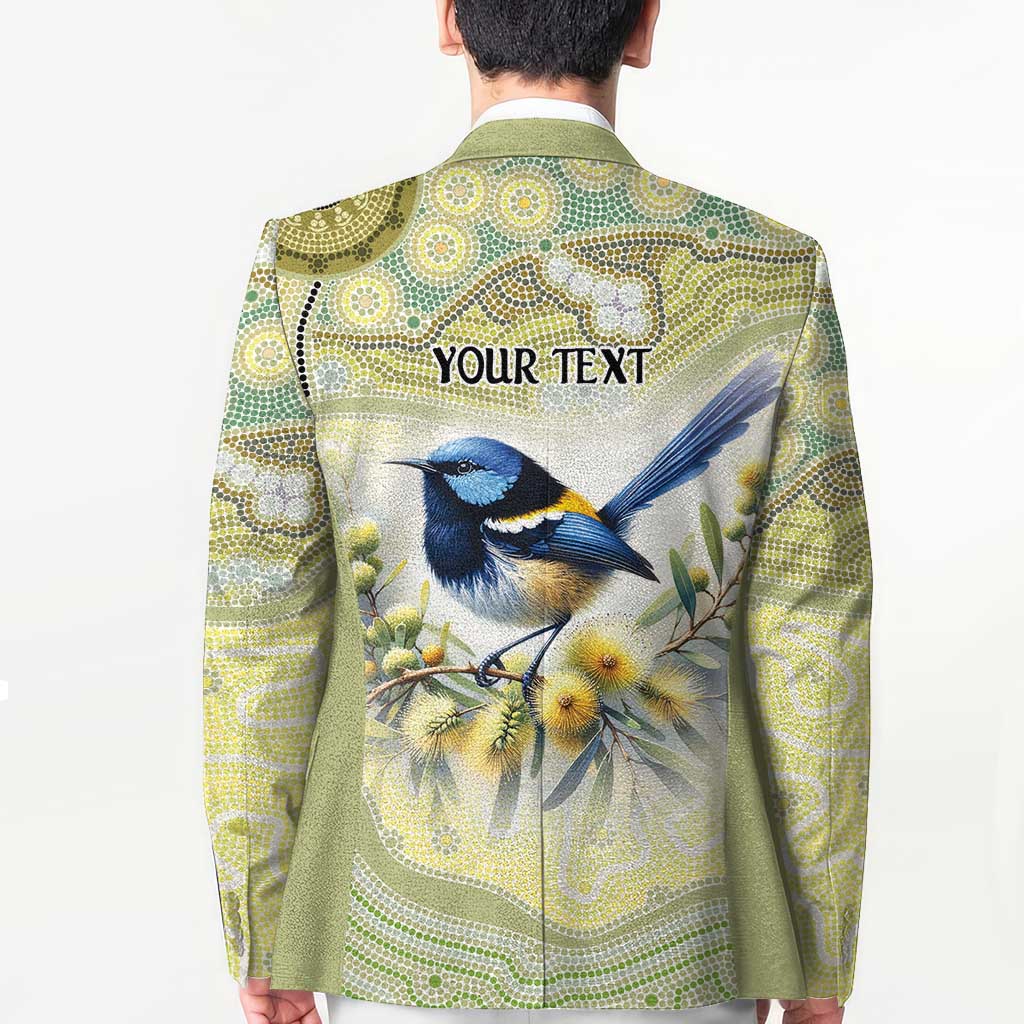 Splendid Fairy-wren Personalised Blazer Aboriginal Australian Dot Painting - Aussie Hoodie