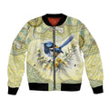 Splendid Fairy-wren Personalised Bomber Jacket Aboriginal Australian Dot Painting - Aussie Hoodie