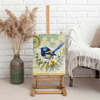 Splendid Fairy-wren Personalised Canvas Wall Art Aboriginal Australian Dot Painting - Aussie Hoodie