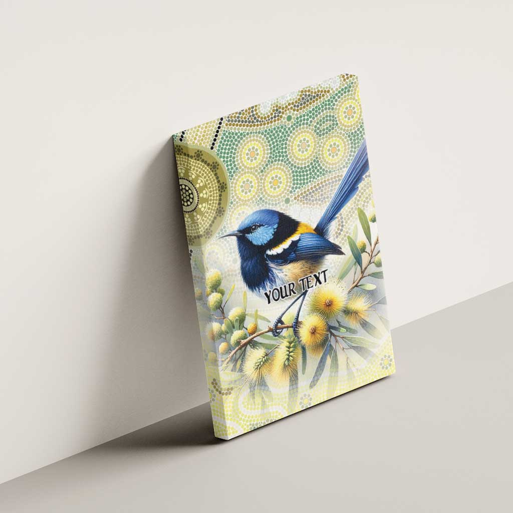 Splendid Fairy-wren Personalised Canvas Wall Art Aboriginal Australian Dot Painting - Aussie Hoodie