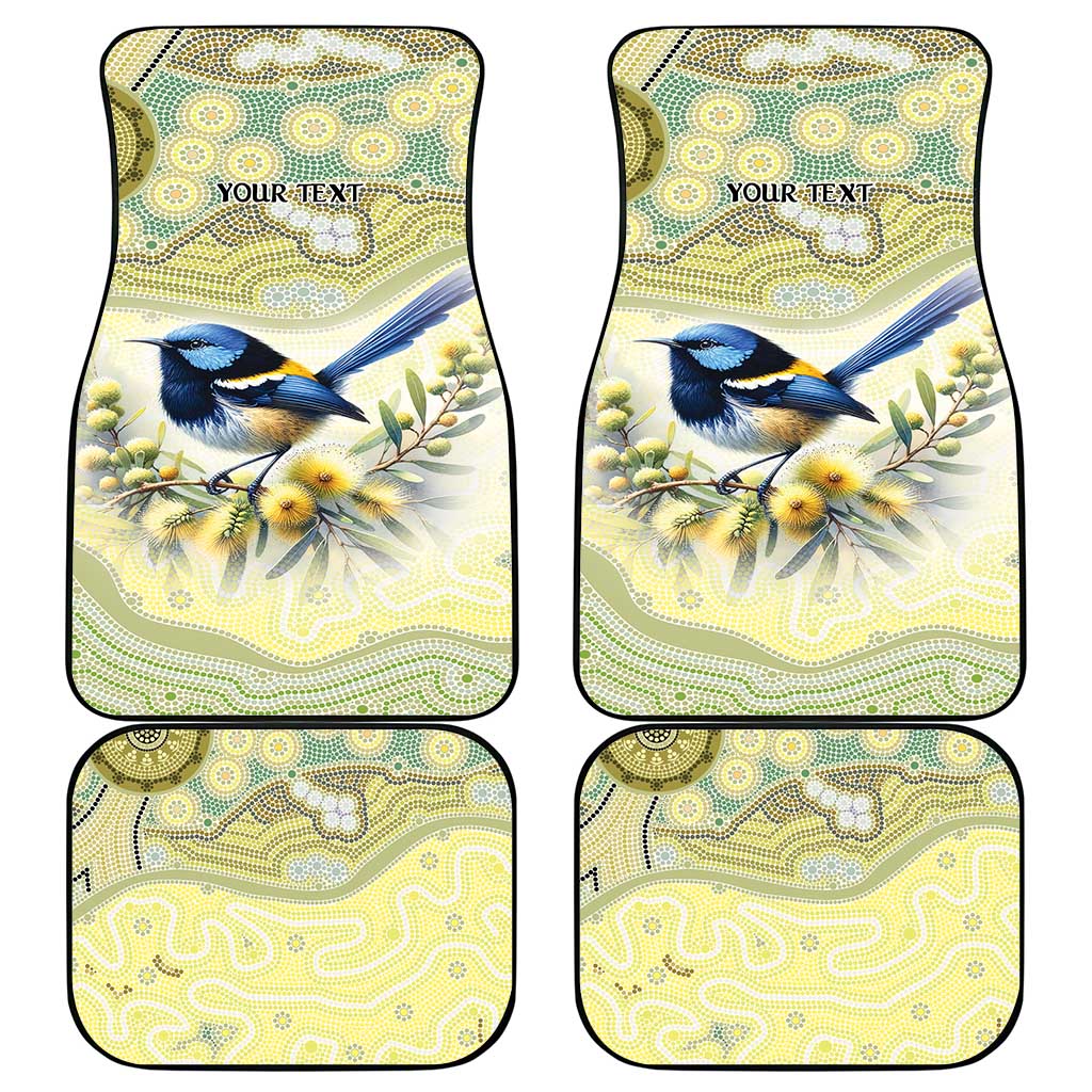 Splendid Fairy-wren Personalised Car Mats Aboriginal Australian Dot Painting - Aussie Hoodie