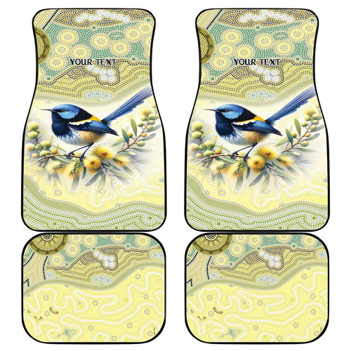 Splendid Fairy-wren Personalised Car Mats Aboriginal Australian Dot Painting - Aussie Hoodie