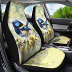 Splendid Fairy-wren Personalised Car Seat Cover Aboriginal Australian Dot Painting - Aussie Hoodie