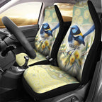 Splendid Fairy-wren Personalised Car Seat Cover Aboriginal Australian Dot Painting - Aussie Hoodie