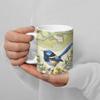 Splendid Fairy-wren Personalised Ceramic Mug Aboriginal Australian Dot Painting - Aussie Hoodie