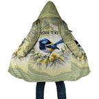 Splendid Fairy-wren Personalised Cloak Aboriginal Australian Dot Painting - Aussie Hoodie