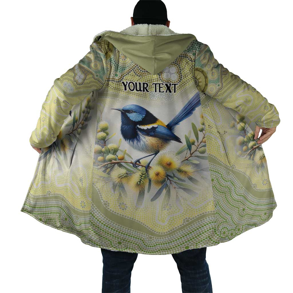Splendid Fairy-wren Personalised Cloak Aboriginal Australian Dot Painting - Aussie Hoodie