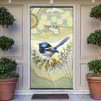 Splendid Fairy-wren Personalised Door Cover Aboriginal Australian Dot Painting - Aussie Hoodie
