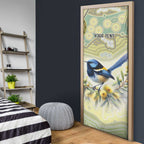 Splendid Fairy-wren Personalised Door Cover Aboriginal Australian Dot Painting - Aussie Hoodie
