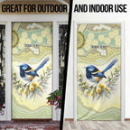 Splendid Fairy-wren Personalised Door Cover Aboriginal Australian Dot Painting - Aussie Hoodie