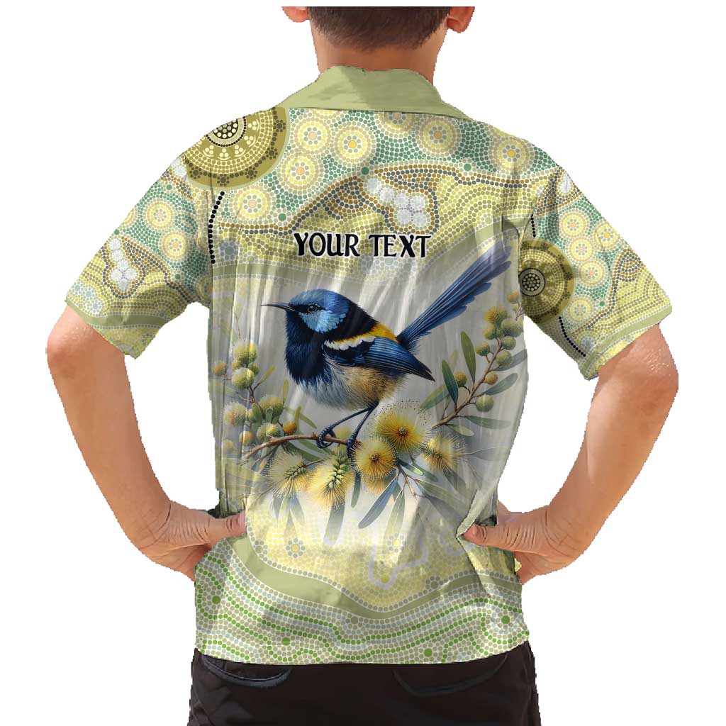 Splendid Fairy-wren Personalised Family Matching Mermaid Dress and Hawaiian Shirt Aboriginal Australian Dot Painting - Aussie Hoodie