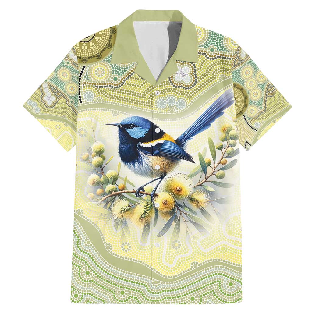 Splendid Fairy-wren Personalised Family Matching Mermaid Dress and Hawaiian Shirt Aboriginal Australian Dot Painting - Aussie Hoodie