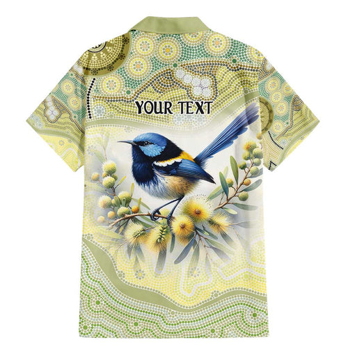 Splendid Fairy-wren Personalised Family Matching Mermaid Dress and Hawaiian Shirt Aboriginal Australian Dot Painting - Aussie Hoodie