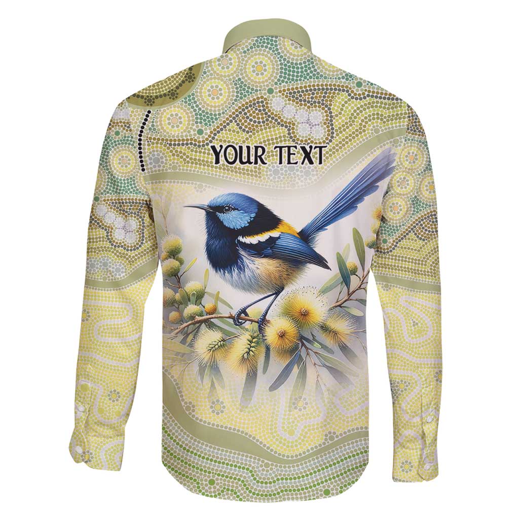 Splendid Fairy-wren Personalised Family Matching Puletasi and Hawaiian Shirt Aboriginal Australian Dot Painting - Aussie Hoodie